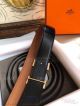 AAA Grade Hermes Reversible Brown And Black Leather Belt - Brushed Gold H Buckle (5)_th.jpg